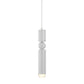 Modern Tube Hanging Light Metal Black/White/Brass LED Suspension Pendant for Dining Room in Warm Light Clearhalo 'Ceiling Lights' 'Modern Pendants' 'Modern' 'Pendant Lights' 'Pendants' Lighting' 597479