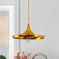 Metal Cone/Saucer/Urn Pendant Light Industrial Black/White/Gold Hanging Light with Linear/Round Canopy Clearhalo 'Ceiling Lights' 'Modern Pendants' 'Modern' 'Pendant Lights' 'Pendants' Lighting' 597614
