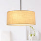 Drum Ceiling Pendant Light Simple Fabric 12"/16"/18" Dia 1 Light White/Black/Beige Hanging Lamp Kit Beige Clearhalo 'Ceiling Lights' 'Modern Pendants' 'Modern' 'Pendant Lights' 'Pendants' Lighting' 598070