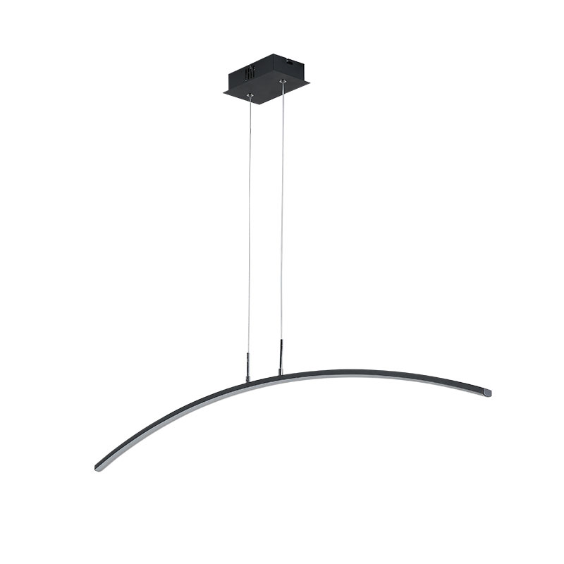 Arch Pendant Light Contemporary Acrylic LED White Ceiling Lighting ...