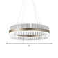 16"/24"/32" Wide Round Pendant Lighting Modern Clear Crystal 1 Light Gold Hanging Lamp in Warm/White Light for Dining Room Clearhalo 'Ceiling Lights' 'Modern Pendants' 'Modern' 'Pendant Lights' 'Pendants' Lighting' 598137