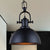 Vintage Style Dome Pendant Light 1 Bulb Metal Hanging Lamp in Black/White for Dining Room Black Clearhalo 'Art Deco Pendants' 'Black' 'Cast Iron' 'Ceiling Lights' 'Ceramic' 'Crystal' 'Industrial Pendants' 'Industrial' 'Metal' 'Middle Century Pendants' 'Pendant Lights' 'Pendants' 'Rustic Pendants' 'Tiffany' Lighting' 598243