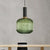 Black/Gold Cylinder/Oval/Capsule Pendant Lamp Modernist 1 Light Grey/Green/Amber Ribbed Glass Ceiling Light Fixture for Kitchen Black Green Cylinder Clearhalo 'Ceiling Lights' 'Glass shade' 'Glass' 'Modern Pendants' 'Modern' 'Pendant Lights' 'Pendants' Lighting' 598327