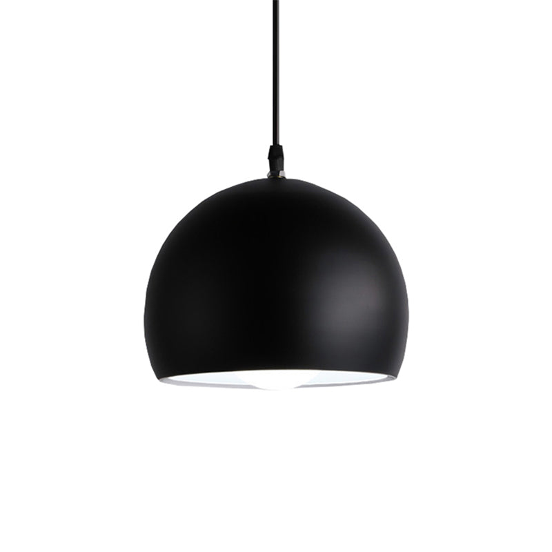 Black Globe Shade Hanging Light Industrial Style Metallic 1 Head Kitchen Pendant Lamp, 8"/10"/14" Width Clearhalo 'Art Deco Pendants' 'Black' 'Cast Iron' 'Ceiling Lights' 'Ceramic' 'Crystal' 'Industrial Pendants' 'Industrial' 'Metal' 'Middle Century Pendants' 'Pendant Lights' 'Pendants' 'Rustic Pendants' 'Tiffany' Lighting' 59841