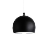 Black Globe Shade Hanging Light Industrial Style Metallic 1 Head Kitchen Pendant Lamp, 8"/10"/14" Width Clearhalo 'Art Deco Pendants' 'Black' 'Cast Iron' 'Ceiling Lights' 'Ceramic' 'Crystal' 'Industrial Pendants' 'Industrial' 'Metal' 'Middle Century Pendants' 'Pendant Lights' 'Pendants' 'Rustic Pendants' 'Tiffany' Lighting' 59841
