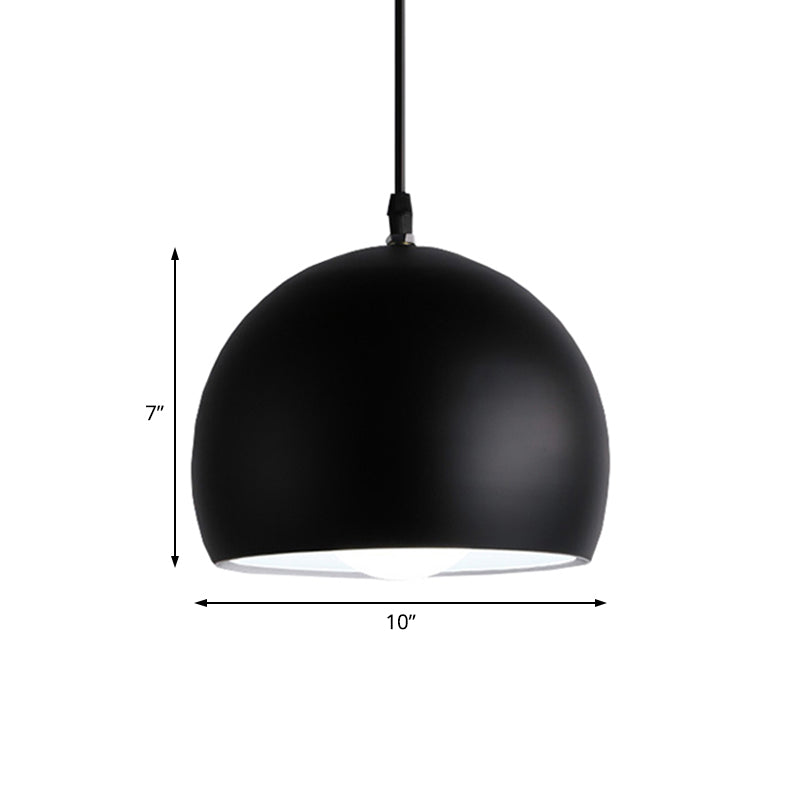 Black Globe Shade Hanging Light Industrial Style Metallic 1 Head Kitchen Pendant Lamp, 8"/10"/14" Width Clearhalo 'Art Deco Pendants' 'Black' 'Cast Iron' 'Ceiling Lights' 'Ceramic' 'Crystal' 'Industrial Pendants' 'Industrial' 'Metal' 'Middle Century Pendants' 'Pendant Lights' 'Pendants' 'Rustic Pendants' 'Tiffany' Lighting' 59843