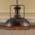 12"/14"/16" Dia 1 Light Pendant Light with Handle/Dome Shade Metallic Vintage Style Dining Room Hanging Lamp in Black/Rust Rust Dome Clearhalo 'Art Deco Pendants' 'Black' 'Cast Iron' 'Ceiling Lights' 'Ceramic' 'Crystal' 'Industrial Pendants' 'Industrial' 'Metal' 'Middle Century Pendants' 'Pendant Lights' 'Pendants' 'Rustic Pendants' 'Tiffany' Lighting' 598606