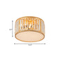 3/4/5 Lights Bedroom Crystal Flush Mount Lighting with Drum Shade Gold Flush Light Fixture, 12.5"/16.5"/20.5" Wide Clearhalo 'Ceiling Lights' 'Close To Ceiling Lights' 'Close to ceiling' 'Flush mount' Lighting' 598691