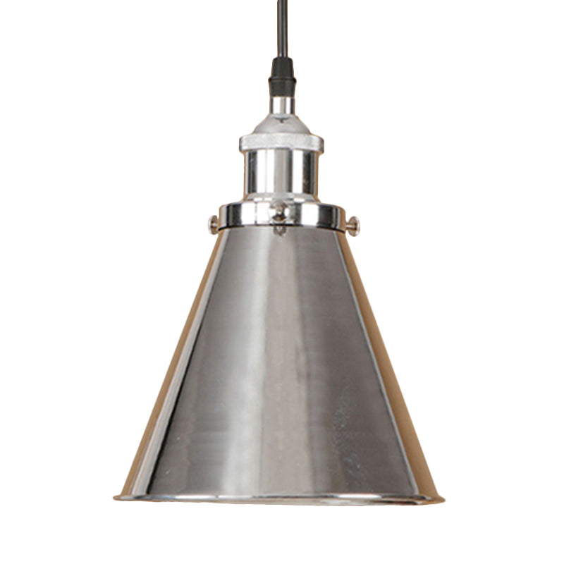 1 Light Cone-Shaped Hanging Light Industrial Style Black/Brass Iron Pendant Lamp for Dining Room Clearhalo 'Art Deco Pendants' 'Black' 'Cast Iron' 'Ceiling Lights' 'Ceramic' 'Crystal' 'Industrial Pendants' 'Industrial' 'Metal' 'Middle Century Pendants' 'Pendant Lights' 'Pendants' 'Rustic Pendants' 'Tiffany' Lighting' 599129
