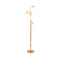 Plastic Folded Floor Lamp with Bird Shape Contemporary Style LED Gold Finish Floor Standing Lamp in Warm/White Light Clearhalo 'Floor Lamps' 'Lamps' Lighting' 599318