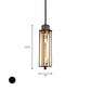 Metal Tube Pendant Light Vintage Style 1 Head Restaurant Ceiling Fixture with Wire Cage and Adjustable Cord in Black Clearhalo 'Ceiling Lights' 'Modern Pendants' 'Modern' 'Pendant Lights' 'Pendants' Lighting' 599669
