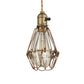 Rustic Style Diamond Cage Hanging Light 1 Head Wrought Iron Pendant Lighting in Black/Brass for Restaurant Clearhalo 'Ceiling Lights' 'Modern Pendants' 'Modern' 'Pendant Lights' 'Pendants' Lighting' 599818