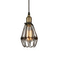Rustic Style Diamond Cage Hanging Light 1 Head Wrought Iron Pendant Lighting in Black/Brass for Restaurant Clearhalo 'Ceiling Lights' 'Modern Pendants' 'Modern' 'Pendant Lights' 'Pendants' Lighting' 599822