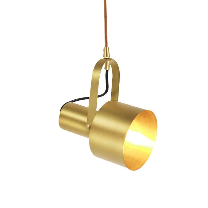 Adjustable Cylinder Metal Ceiling Light Fixture Retro Stylish 4"/5" Dia 1 Light Living Room Pendant Light in Brushed Brass Clearhalo 'Art Deco Pendants' 'Cast Iron' 'Ceiling Lights' 'Ceramic' 'Crystal' 'Industrial Pendants' 'Industrial' 'Metal' 'Middle Century Pendants' 'Pendant Lights' 'Pendants' 'Tiffany' Lighting' 6000