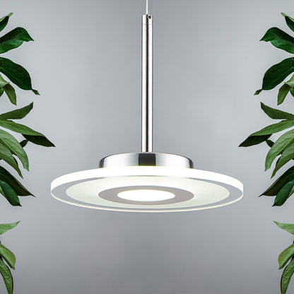 Ultrathin Acrylic Island Pendant Simple LED White Pendant Light Fixture in Warm/White/Natural Light White Clearhalo 'Ceiling Lights' 'Modern Pendants' 'Modern' 'Pendant Lights' 'Pendants' Lighting' 600039