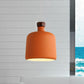 Cylinder Shade Metal Hanging Light Fixture Modernism 1 Bulb Living Room Pendant Ceiling Lamp with Adjustable Cord in White/Black Orange Clearhalo 'Ceiling Lights' 'Modern Pendants' 'Modern' 'Pendant Lights' 'Pendants' Lighting' 600052