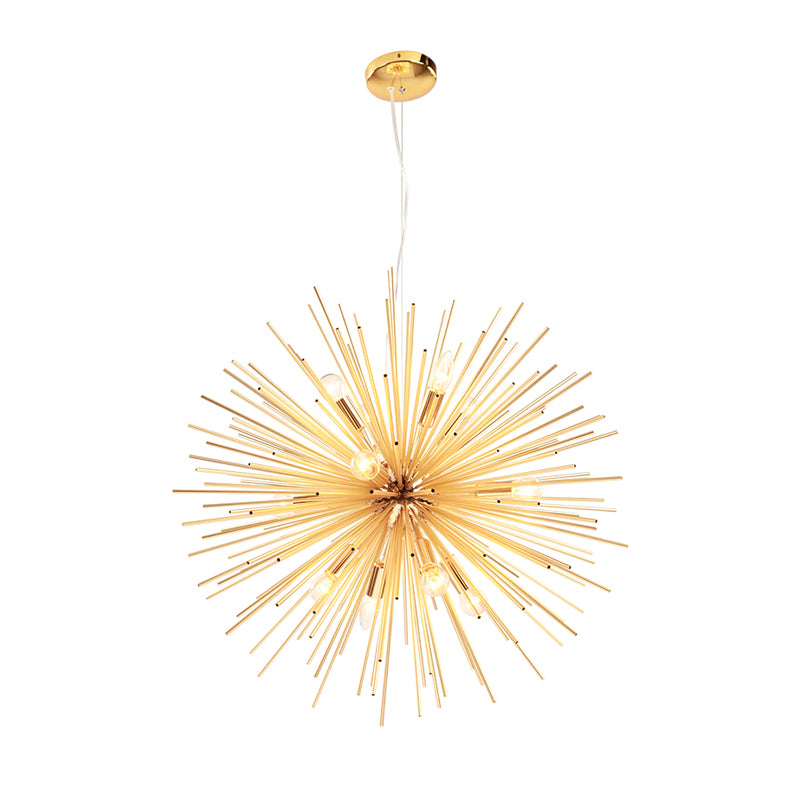 Starburst Chandelier Pendant Light Modernism Metal 20.5"/23"/25" Dia LED Gold Hanging Ceiling Light Clearhalo 'Ceiling Lights' 'Chandeliers' 'Modern Chandeliers' 'Modern' Lighting' 600060