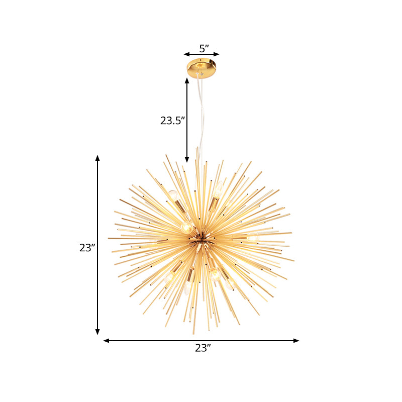 Starburst Chandelier Pendant Light Modernism Metal 20.5"/23"/25" Dia LED Gold Hanging Ceiling Light Clearhalo 'Ceiling Lights' 'Chandeliers' 'Modern Chandeliers' 'Modern' Lighting' 600063