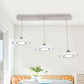 Circle Dining Room Island Ceiling Pendant Acrylic 2/3-Head LED Minimalist Hanging Lamp Kit in Warm/White Light 3 White Clearhalo 'Ceiling Lights' 'Modern Pendants' 'Modern' 'Pendant Lights' 'Pendants' Lighting' 600144