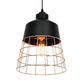 Retro Style Wire Cage Hanging Light with Cone/Oval/Barrel Shade 1 Light Metal Pendant Lamp in Black/White for Living Room Black Barrel Clearhalo 'Ceiling Lights' 'Modern Pendants' 'Modern' 'Pendant Lights' 'Pendants' Lighting' 60016