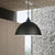 Domed Aluminum Ceiling Fixture Industrial Style 12.5"/14" W 1 Head Restaurant Hanging Lamp with Cord in Black/Red Black Clearhalo 'Art Deco Pendants' 'Black' 'Cast Iron' 'Ceiling Lights' 'Ceramic' 'Crystal' 'Industrial Pendants' 'Industrial' 'Metal' 'Middle Century Pendants' 'Pendant Lights' 'Pendants' 'Rustic Pendants' 'Tiffany' Lighting' 600171
