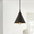 Antique Cone Shade Hanging Lighting 1 Bulb Metallic Ceiling Light Fixture in Black for Restaurant Rust Clearhalo 'Art Deco Pendants' 'Cast Iron' 'Ceiling Lights' 'Ceramic' 'Crystal' 'Industrial Pendants' 'Industrial' 'Metal' 'Middle Century Pendants' 'Pendant Lights' 'Pendants' 'Tiffany' Lighting' 600186