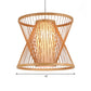 Bamboo Lantern Restaurant Hanging Lamp Asian Single Pendant Light with Paper Shade Inside Clearhalo 'Ceiling Lights' 'Pendant Lights' 'Pendants' Lighting' 600427