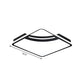 Black Square Flush Mount Lighting Simplistic Acrylic LED Bedroom Ceiling Lighting in White/Warm Light Clearhalo 'Ceiling Lights' 'Close To Ceiling Lights' 'Close to ceiling' 'Flush mount' Lighting' 600597