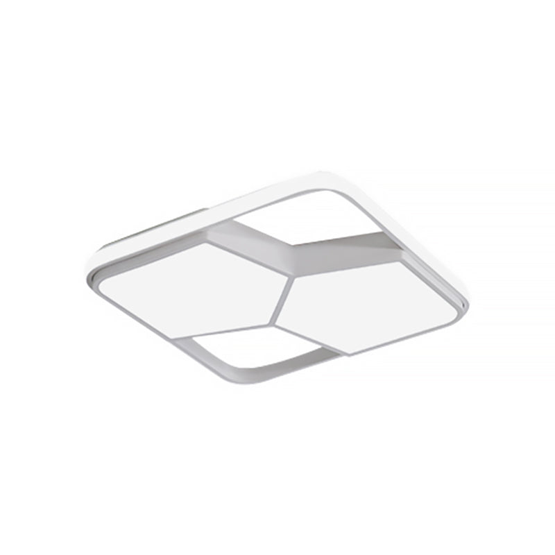 LED Geometric Ceiling Light Fixture Contemporary Black/White Acrylic Flush Mount Lamp in Warm/White Lighting for Bedroom Clearhalo 'Ceiling Lights' 'Close To Ceiling Lights' 'Close to ceiling' 'Flush mount' Lighting' 600616