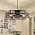 Geometric Iron Chandelier Lamp Farmhouse 6 Lights Restaurant Pendant Ceiling Light with Wire Cage Shade in Black Black Clearhalo 'Cast Iron' 'Ceiling Lights' 'Chandeliers' 'Industrial Chandeliers' 'Industrial' 'Metal' 'Middle Century Chandeliers' 'Rustic Chandeliers' 'Tiffany' Lighting' 600672