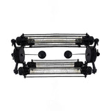 4 Lights Vertical/Horizontal Chandelier Lamp with Tube Cage Shade Iron Industrial Style Indoor Hanging Fixture in Black Clearhalo 'Cast Iron' 'Ceiling Lights' 'Chandeliers' 'Industrial Chandeliers' 'Industrial' 'Metal' 'Middle Century Chandeliers' 'Rustic Chandeliers' 'Tiffany' Lighting' 600679