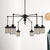 Adjustable Spider Iron Pendant Light Antique 6-Light Living Room Chandelier Lamp with Cylinder Cage Shade in Black Black Clearhalo 'Cast Iron' 'Ceiling Lights' 'Chandeliers' 'Industrial Chandeliers' 'Industrial' 'Metal' 'Middle Century Chandeliers' 'Rustic Chandeliers' 'Tiffany' Lighting' 600737