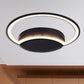 16"/19.5"/23.5" Wide LED Bedroom Ceiling Light with Circle Acrylic Shade White/Black/White and Black Flush Lamp in Warm/White Light Clearhalo 'Ceiling Lights' 'Close To Ceiling Lights' 'Close to ceiling' 'Flush mount' Lighting' 600787