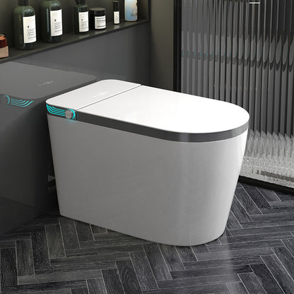 Household Smart Toilet Automatic Flip Cover UV Sterilization Electric Induction Toilet Clearhalo 'Bathroom Remodel & Bathroom Fixtures' 'Home Improvement' 'home_improvement' 'home_improvement_toilets' 'Toilets & Bidets' 'Toilets' 6012634