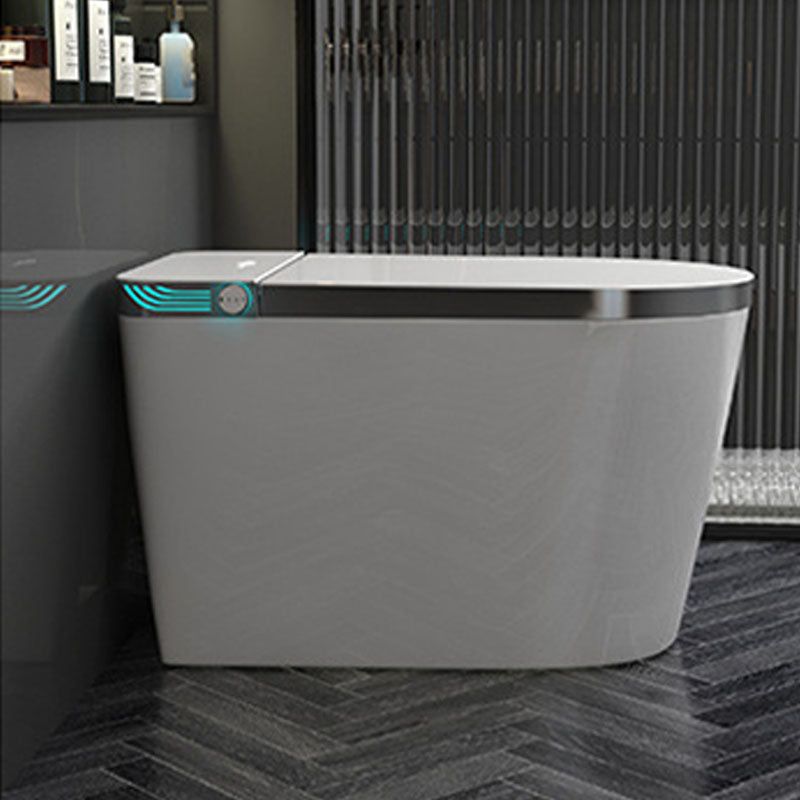 Household Smart Toilet Automatic Flip Cover UV Sterilization Electric Induction Toilet Automatic Flush with Sprayer Rod Clearhalo 'Bathroom Remodel & Bathroom Fixtures' 'Home Improvement' 'home_improvement' 'home_improvement_toilets' 'Toilets & Bidets' 'Toilets' 6012653