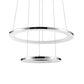 Acrylic Round Ceiling Pendant Contemporary LED 1/2/3-Head Silver Chandelier in Warm/White Light Clearhalo 'Ceiling Lights' 'Chandeliers' 'Modern Chandeliers' 'Modern' Lighting' 602200