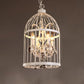4 Heads Birdcage Chandelier Lighting Vintage Style Black/White/Rust Iron Hanging Lamp with Candle and Crystal Deco for Living Room Clearhalo 'Cast Iron' 'Ceiling Lights' 'Chandeliers' 'Industrial Chandeliers' 'Industrial' 'Metal' 'Middle Century Chandeliers' 'Rustic Chandeliers' 'Tiffany' Lighting' 602227