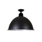 Loft Style Dome Ceiling Lighting 1 Head Metal Semi Flush Mount Light in Black for Dining Room, 12"/14" Width Clearhalo 'Ceiling Lights' 'Close To Ceiling Lights' 'Close to ceiling' 'Semi-flushmount' Lighting' 602422