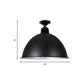 Loft Style Dome Ceiling Lighting 1 Head Metal Semi Flush Mount Light in Black for Dining Room, 12"/14" Width Clearhalo 'Ceiling Lights' 'Close To Ceiling Lights' 'Close to ceiling' 'Semi-flushmount' Lighting' 602424