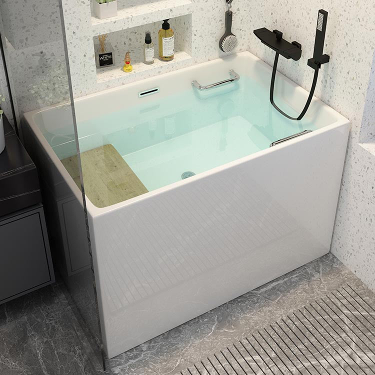 Modern Acrylic Alcove Bathtub 23.6" H Rectangular Bath Tub for Home Clearhalo 'Bathroom Remodel & Bathroom Fixtures' 'Bathtubs' 'Home Improvement' 'home_improvement' 'home_improvement_bathtubs' 'Showers & Bathtubs' 6024396