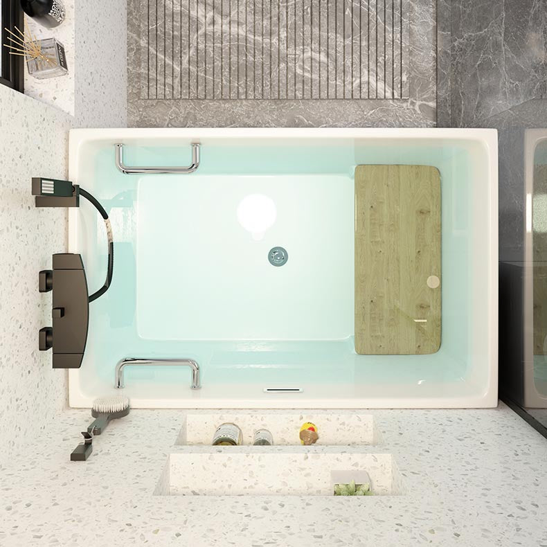 Modern Acrylic Alcove Bathtub 23.6" H Rectangular Bath Tub for Home Clearhalo 'Bathroom Remodel & Bathroom Fixtures' 'Bathtubs' 'Home Improvement' 'home_improvement' 'home_improvement_bathtubs' 'Showers & Bathtubs' 6024398