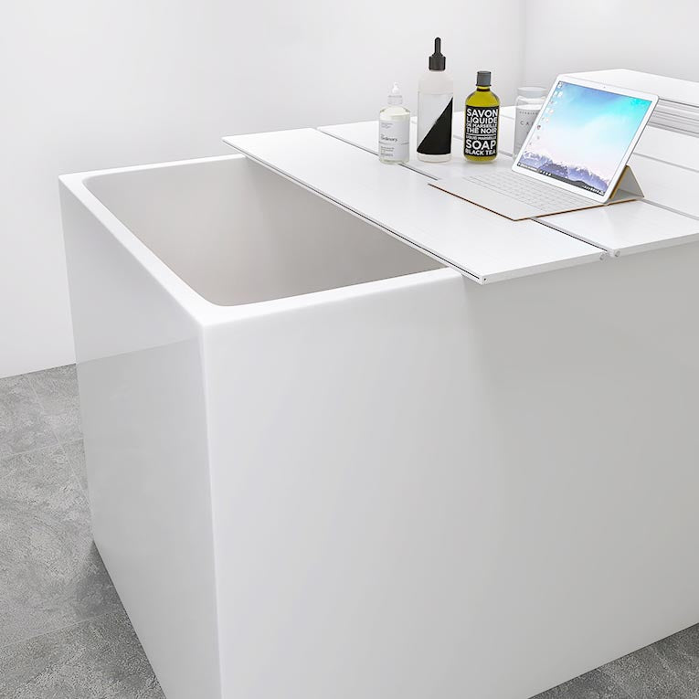 Modern Acrylic Alcove Bathtub 23.6" H Rectangular Bath Tub for Home Clearhalo 'Bathroom Remodel & Bathroom Fixtures' 'Bathtubs' 'Home Improvement' 'home_improvement' 'home_improvement_bathtubs' 'Showers & Bathtubs' 6024407