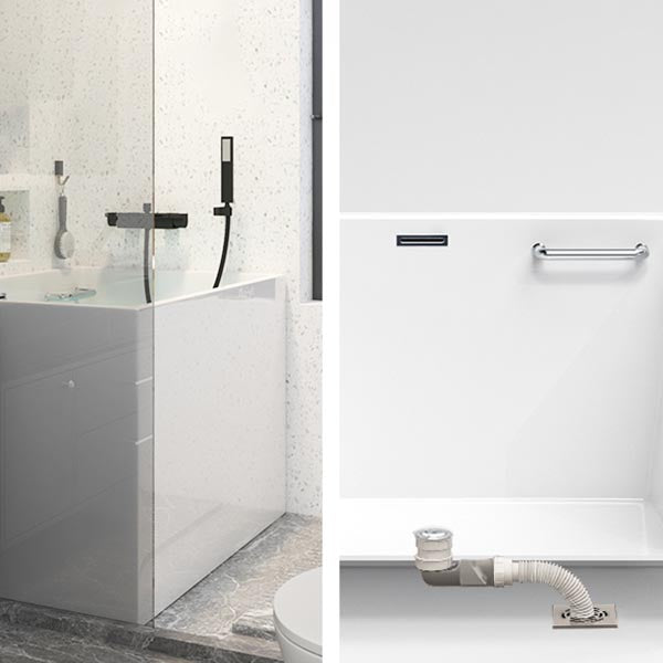 Modern Acrylic Alcove Bathtub 23.6" H Rectangular Bath Tub for Home Clearhalo 'Bathroom Remodel & Bathroom Fixtures' 'Bathtubs' 'Home Improvement' 'home_improvement' 'home_improvement_bathtubs' 'Showers & Bathtubs' 6024413