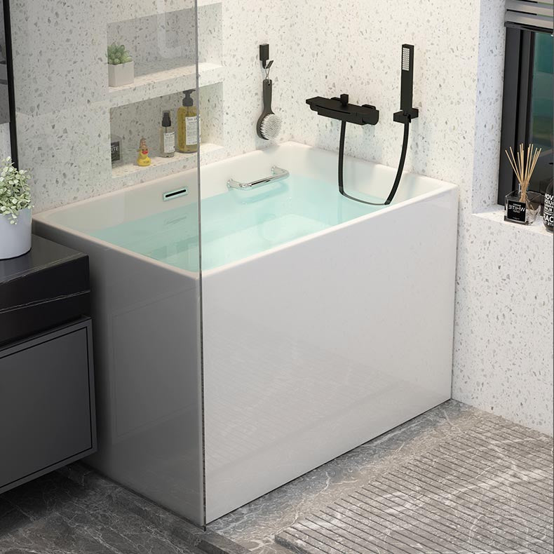 Modern Acrylic Alcove Bathtub 23.6" H Rectangular Bath Tub for Home Clearhalo 'Bathroom Remodel & Bathroom Fixtures' 'Bathtubs' 'Home Improvement' 'home_improvement' 'home_improvement_bathtubs' 'Showers & Bathtubs' 6024417