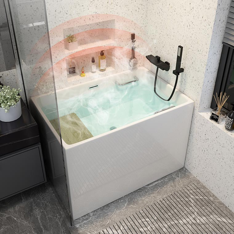 Modern Acrylic Alcove Bathtub 23.6" H Rectangular Bath Tub for Home Clearhalo 'Bathroom Remodel & Bathroom Fixtures' 'Bathtubs' 'Home Improvement' 'home_improvement' 'home_improvement_bathtubs' 'Showers & Bathtubs' 6024418