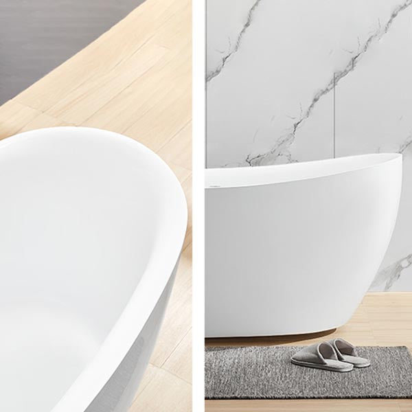 Modern Acrylic Bathtub Home and Hotel Freestanding Bath Tub in White Clearhalo 'Bathroom Remodel & Bathroom Fixtures' 'Bathtubs' 'Home Improvement' 'home_improvement' 'home_improvement_bathtubs' 'Showers & Bathtubs' 6024434