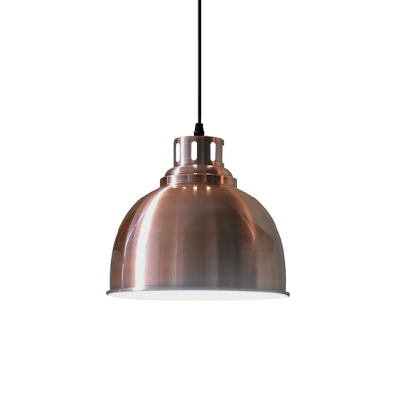 Iron Rose Gold Hanging Lighting Cone/Dome/Flared Shade 1 Bulb Farmhouse Pendant for Restaurant Clearhalo 'Art Deco Pendants' 'Cast Iron' 'Ceiling Lights' 'Ceramic' 'Crystal' 'Industrial Pendants' 'Industrial' 'Metal' 'Middle Century Pendants' 'Pendant Lights' 'Pendants' 'Tiffany' Lighting' 603191