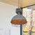 Caged Restaurant Hanging Light Kit Rustic Iron 1 Light Grey Finish Suspended Pendant Lamp with Domed Shade Grey Clearhalo 'Art Deco Pendants' 'Cast Iron' 'Ceiling Lights' 'Ceramic' 'Crystal' 'Industrial Pendants' 'Industrial' 'Metal' 'Middle Century Pendants' 'Pendant Lights' 'Pendants' 'Tiffany' Lighting' 603431