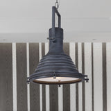 Industrial Ribbed Conical Suspension Light 1 Bulb Metallic Hanging Ceiling Lamp in Black with Handle Clearhalo 'Art Deco Pendants' 'Black' 'Cast Iron' 'Ceiling Lights' 'Ceramic' 'Crystal' 'Industrial Pendants' 'Industrial' 'Metal' 'Middle Century Pendants' 'Pendant Lights' 'Pendants' 'Rustic Pendants' 'Tiffany' Lighting' 603532
