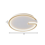Round Bedroom Flushmount Lighting Acrylic 16"/19.5" Dia LED Modern Flush Mount Lamp in White with G-Pattern, Warm/White Light Clearhalo 'Ceiling Lights' 'Close To Ceiling Lights' 'Close to ceiling' 'Flush mount' Lighting' 603601